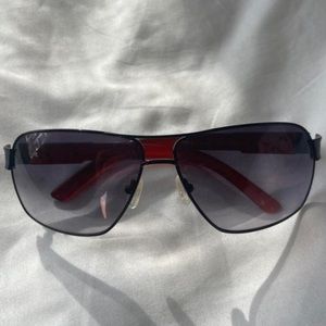 GUESS black & red unisex aviator / racer sunglasses